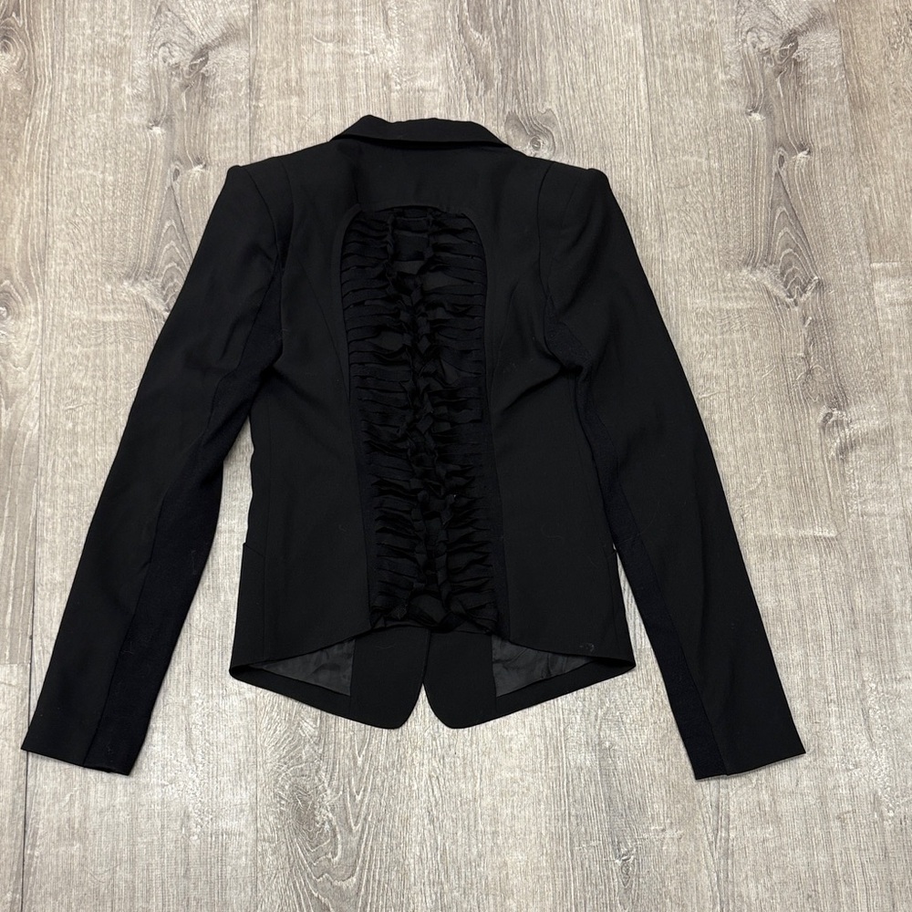 BCBG Black Ruched Back Blazer size XS